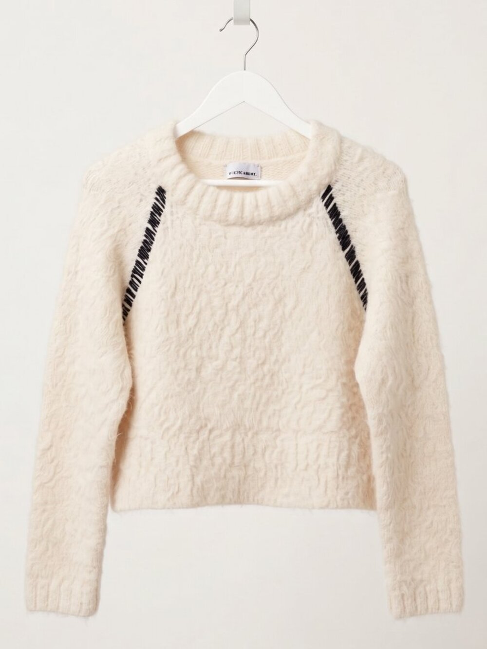 RACHEL COMEY Whipstitch Alpaca Cream Sweater Size Large